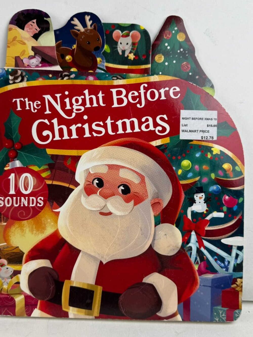 The Night Before Christmas 10 Sounds Board Book Holiday Childrens Book W/ Tag